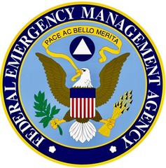 FEMA sticker vinyl laminated glossy HHS DHS NDMS patriotic USA