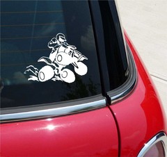 ATV 4 FOUR WHEELER QUAD RACER DETAILED GRAPHIC DECAL STICKER ART CAR WALL DECOR