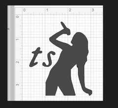 Taylor Swift t s silhouette, Computer/Car/Cup Vinyl Decal- swiftie 3×3