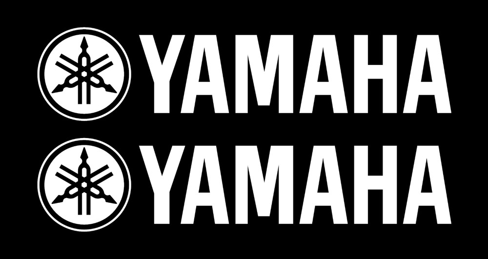 2X Yamaha Text Logo Vinyl Decal Sticker – Tank/Fairing, Multiple sizes