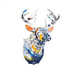 Busch Light Cardboard Deer Head Mount Multi-Color