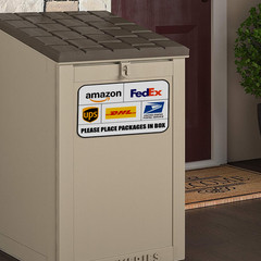 2-Pcs Please Place Packages In Box Delivery Sign Sticker Amazon FedEx Vinyl