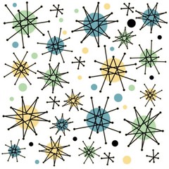 Atomic Starburst Wall Decals & Accents – Medium Set Of 50 – 12 Color Palettes