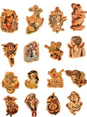Pin-up Women Vinyl Stickers diy for helmets, cases, scuba, guitars, bumpers, mug