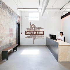 Custom Business Name Vinyl Wall Sticker – Customized Office Letter Sign Decor –
