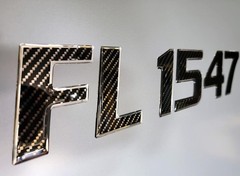 Carbon Fiber Boat Numbers and Letters 3” Waterproof Marine Registration Decals