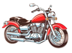 Motorcycle Easy Iron on Sublimation Stickers Biker T-shirts Hoodies Hat (3 Pack)