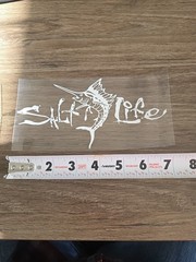 Salt Life Decal UV DTF Waterproof 7in White Made In USA