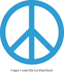 2″ – 24″ Peace Sign Die Cut Vinyl Decal Sticker – Made in USA Same Day Shipping