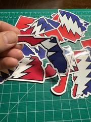 Florida Stealie – Grateful Dead – Laminated Vinyl Sticker 2.5″x3″