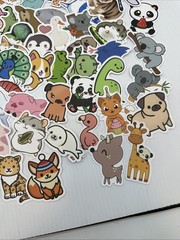 Lot Of 163 Random Small Animal Stickers Decals {HH}