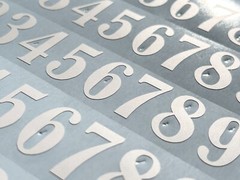 1-10 5x+ School Book Outdoor Vinyl Decal Numbers for Mailbox Door Address Locker