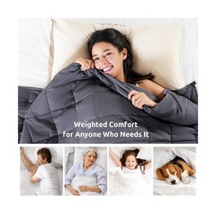 Sivio Weighted Blanket for Adults 100% Cotton, 60″x80″ Queen Size 15 lbs, Coo…