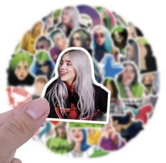 Billie Eilish Stickers 50pk Billie Random Mix Stickers Eilish Funny Cool Sticker