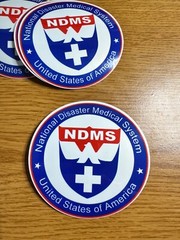 NDMS sticker vinyl laminated glossy HHS DHS FEMA patriotic USA