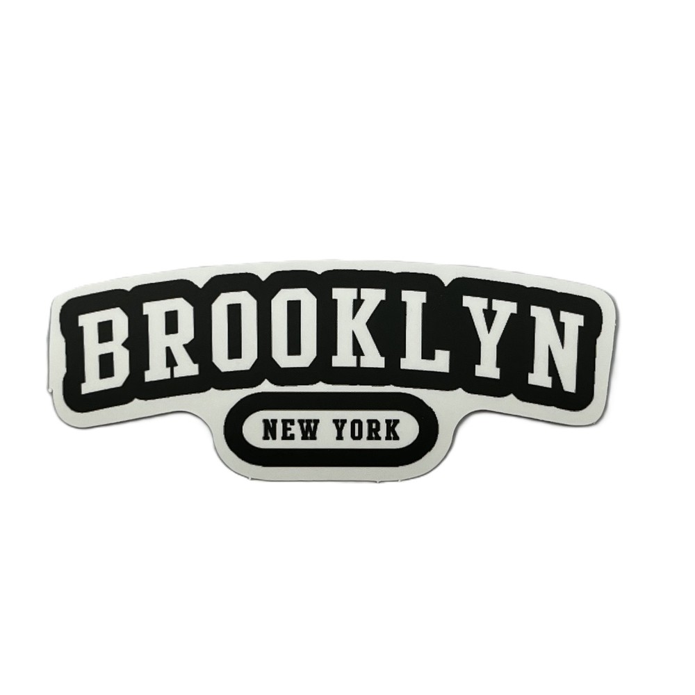 Brooklyn New York Vinyl Sticker Black and White Borough Banner NYC City Graphic