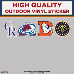 4 Colorado Sport Teams, High Quality Vinyl Stickers