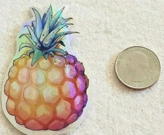 Pineapple Foil Multicolor Sticker Decal Beautiful Multicolor Tropical Fruit Cool