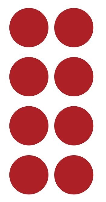 2″ Red Round Label Dots Stickers Color Coding Inventory 2 Inch Dot