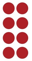 2″ Red Round Label Dots Stickers Color Coding Inventory 2 Inch Dot