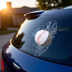 3D Prank Broken Glass Car Sticker Self Adhesive Vinyl Decor
