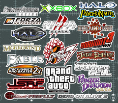 20 Original X-Box Console Logo Sticker Pack – White, Clear or Holographic -Vinyl
