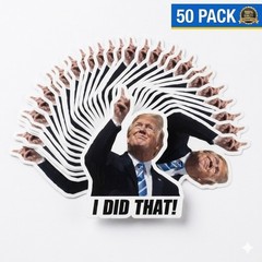 “I DID THAT!” Trump Vinyl waterproof Stickers 10/50/100pc Decals Car Gas Pump