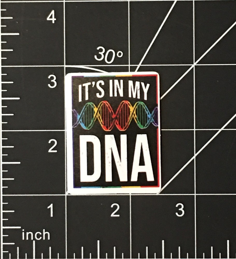 It’s In My DNA Vinyl Sticker Multicolor DNA Strand Rectangle Durable Waterproof