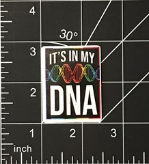 It’s In My DNA Vinyl Sticker Multicolor DNA Strand Rectangle Durable Waterproof