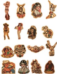 Pin-up Women Vinyl Stickers diy for helmets, cases, scuba, guitars, bumpers, mug