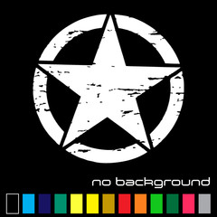 Army Star Distressed Sticker Vinyl Decal for Jeep Military Car Door Truck Hood