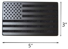 USA Flag Magnet Decals for Cars Trucks 2pcs Forward and Reverse Set 5″x3″, Black