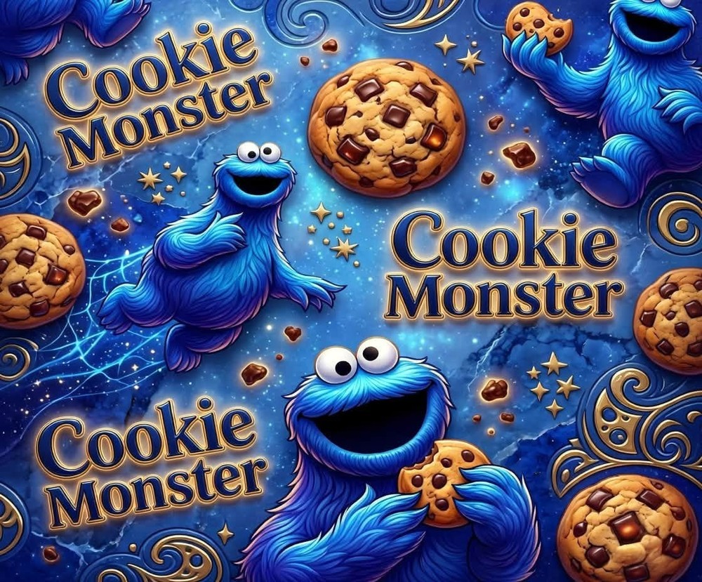Cookie Monster Sticker Decal Laptop Wall Mirror Cup Tumblr Locker Bin