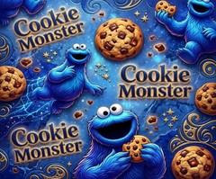Cookie Monster Sticker Decal Laptop Wall Mirror Cup Tumblr Locker Bin