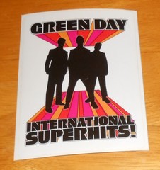 Green Day International Superhits! Sticker Original Promo (rectangle) 5×4