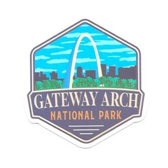 Gateway Arch National Park Vinyl Sticker St Louis Missouri Travel Art