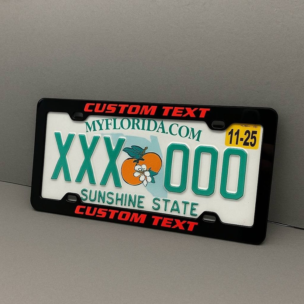 Custom Car License Plate Frame 3D Laser Cut Multicolor Personalized NAME LOGO