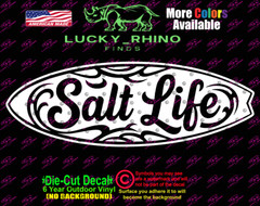 Salt Life Surf Board Tribal Car Window Vinyl Decal Bumper Sticker