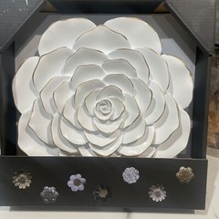 Wall 3rd Flower Decoration For any Room. Very Pretty. Brand New!