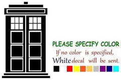 Doctor Who Call Box Vinyl Decal Sticker Car Truck window Bumper Various Sizes