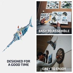 Natural Light Carboard Marlin Mount Multi-Color