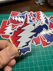 West Virginia Stealie – Grateful Dead – Laminated Vinyl Sticker 3″x3″