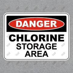 Danger Chlorine Storage Area Safety Sign Sticker OSHA Compliant #499884