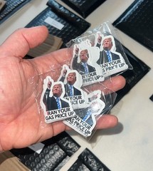Trump Sticker IRAN YOUR GAS PRICE UP Gas Pump Waterproof Vinyl NEW 1/10/50/100