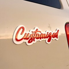 Customized Car Acrylic Emblem Badge MULTI COLOR Customized Text Names