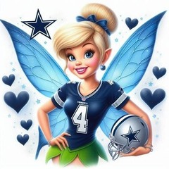 Cowboys Tinker Bell Sticker Decal Laptop Wall Mirror Cup Tumblr Locker Bin