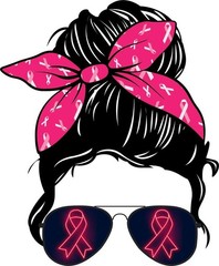 Breast Cancer Awarenes Girl Sticker Dec Laptop Wall Mirror Cup Tumblr Locker Bin