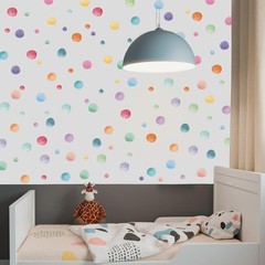 123 Pcs Pastel Polka Dots Wall Stickers, Colorful Round Wall Decal, Peel and …