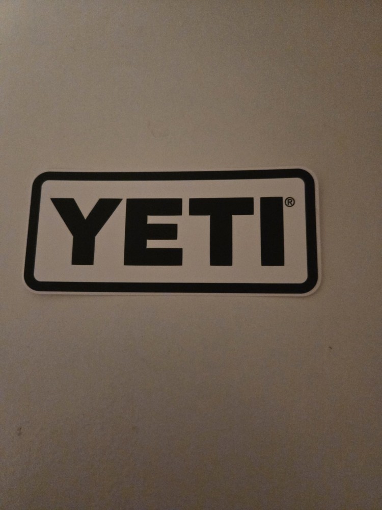 Yeti Decal Sticker 4″x1.75″ Black and White Rectangle with Rounded Edges