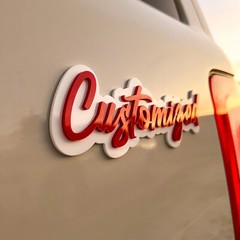 Personalized budget Acrylic Car Emblem – MULTI COLOR Customized Text Names